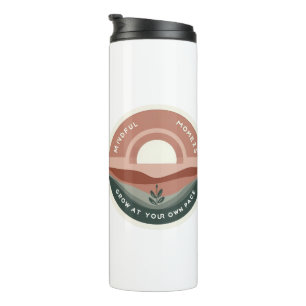 Retro Boho Mindful Moments Sticker - Grow At Your  Thermal Tumbler