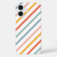 Retro Boho Multi Color Lines