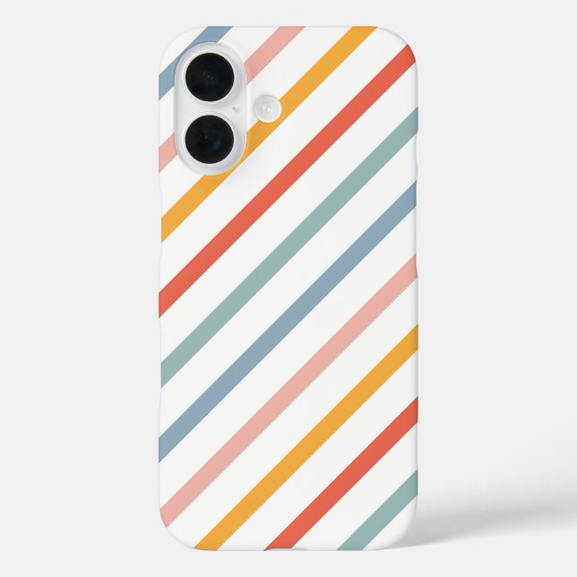 Retro Boho Multi Color Lines Case-Mate iPhone Case (Back)
