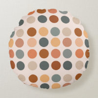 Retro Boho Rust and Neutral Polka Dots