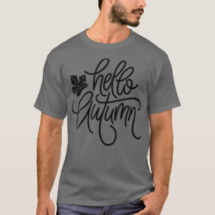 Retro Boho Style Hello Autumn Hello Fall  T-Shirt