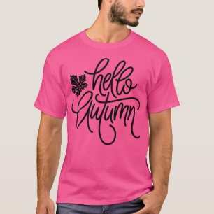 Retro Boho Style Hello Autumn Hello Fall T-Shirt