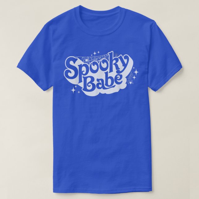 Retro Boho Style Spooky Babe Spooky Season Funny H T-Shirt (Design Front)