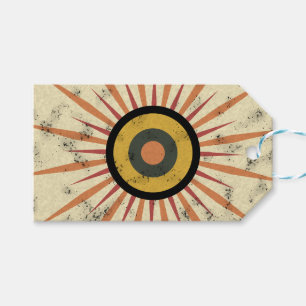 Retro Boho Sunburst Design Gift Tags