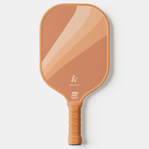 Retro Boho Tan Terracotta Wave Personalised Pickleball Paddle