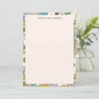 Retro Boho Teal Brown Floral Cute Baby Shower