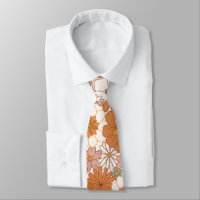 Retro Boho Terracotta Floral Wildflowers Autumn