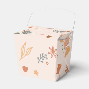 Retro Boho Watercolor Rainbow Neutral Favour Box