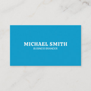 Retro Bold Minimalist Cyan QR Code Business  Business Card
