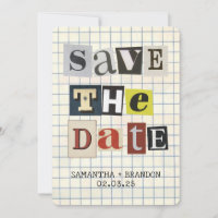 Retro Bold Paper Collage Letter Qr Code
