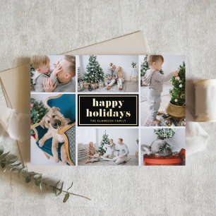 Retro Bold Typography Black Photo Collage