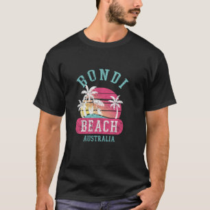 Retro Bondi Beach Australia Distressed Graphic Des T-Shirt
