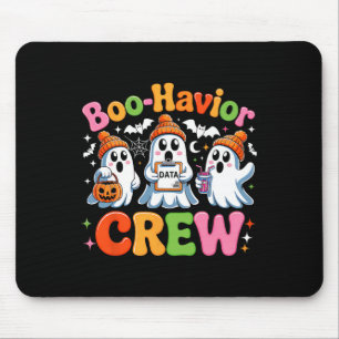 Retro Boo-havior Crew Behaviour Analyst Halloween Mouse Pad