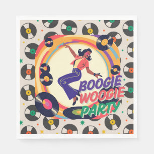 Retro Boogie Woogie Party Paper  Napkin
