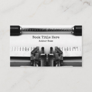 Retro Book Author And Promotional Business Card