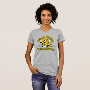 Retro Book & Brew Buds Vintage Cartoon T-Shirt