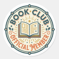 Retro Book Club Official Member Sticker