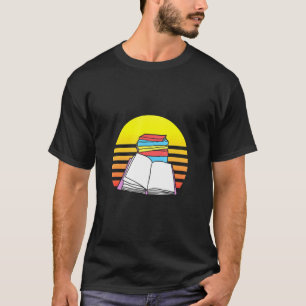 Retro Book Librarian  Bookworm Reading T-Shirt