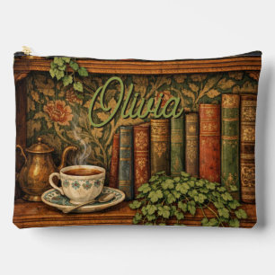 Retro book lover book club accessory pouch