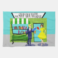Retro Book Lovers Kitchen Towel
