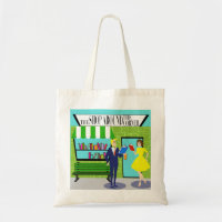 Retro Book Lovers Tote Bag