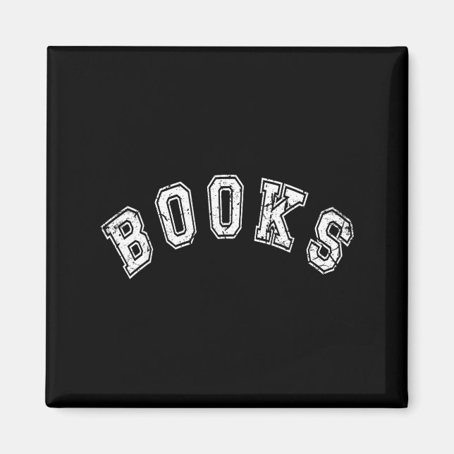 Retro Books Library School Librarian Book Lover Magnet (Front)