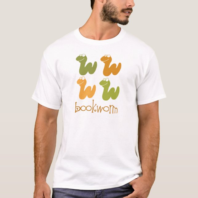 Retro Bookworm Reading Gift T-Shirt (Front)