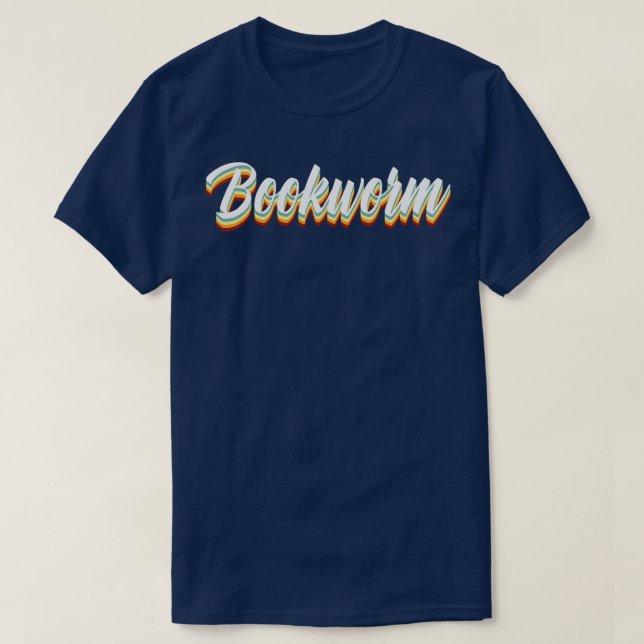 Retro Bookworm T-Shirt (Design Front)