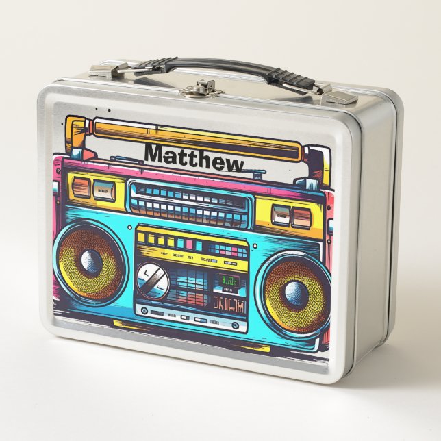 Retro Boom Box Personalised (Front)