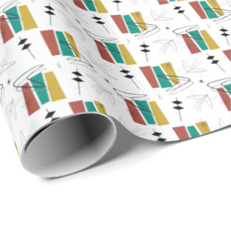 Retro Boom Wedge Wrapping Paper