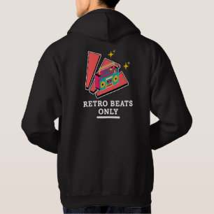 Retro Boombox 80s 90s Vintage Music Beats Hoodie