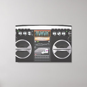 Retro Boombox Ghetto Blaster Canvas Print