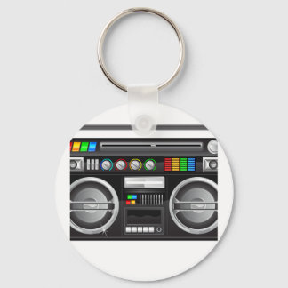 retro boombox ghetto blaster graphic key ring