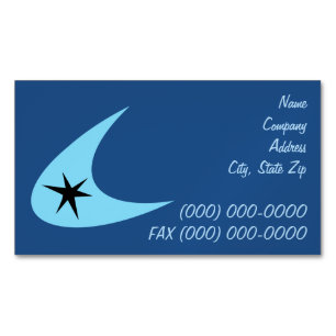 Retro Boomerang Magnetic Business Card
