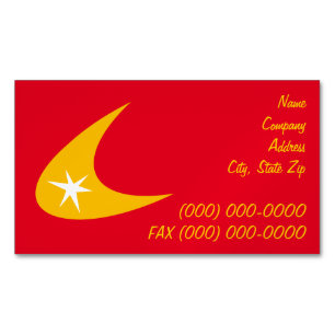 Retro Boomerang Magnetic Business Card