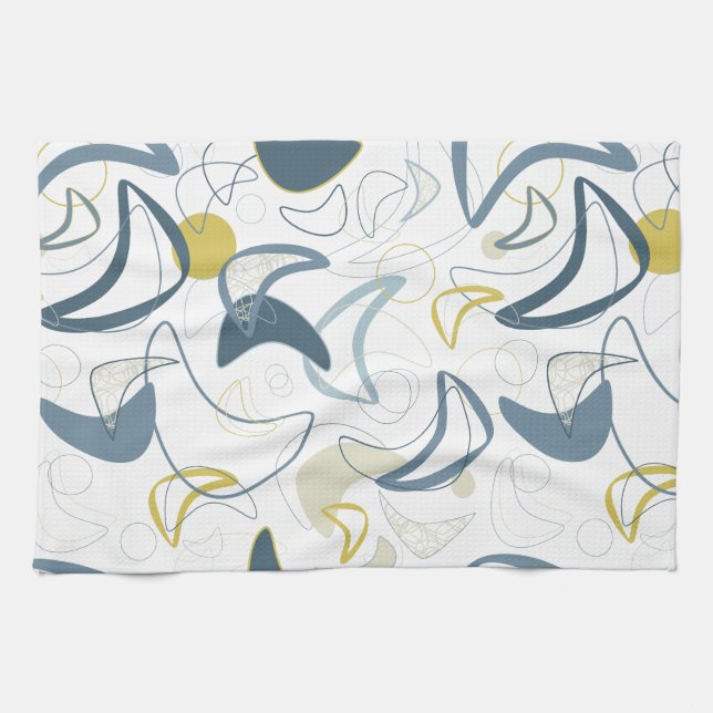 Retro Boomerang! Tea Towel (Horizontal)