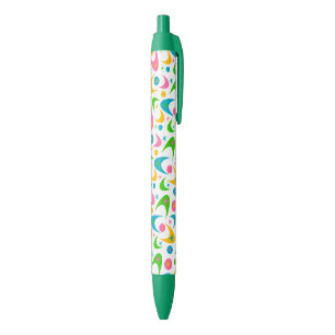 Retro Boomerangs Blue Ink Pen