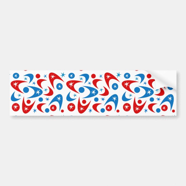 Retro Boomerangs Bumper Sticker (Front)