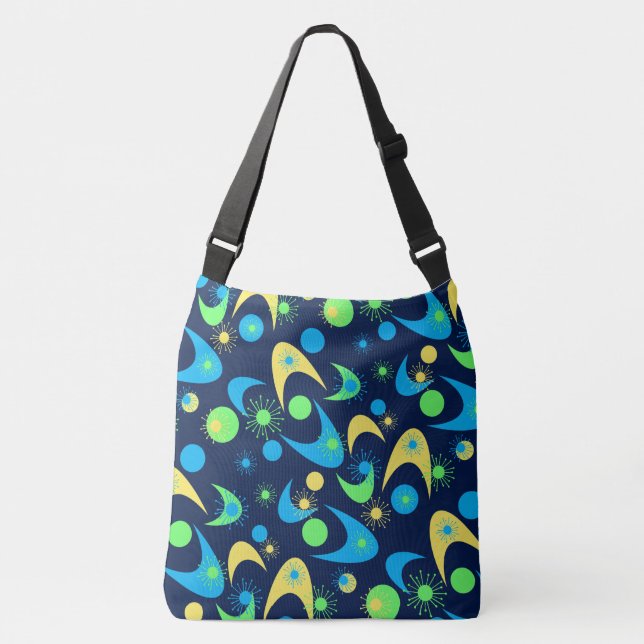 Retro Boomerangs Crossbody Bag (Front)