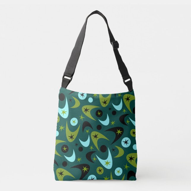 Retro Boomerangs Crossbody Bag (Front)