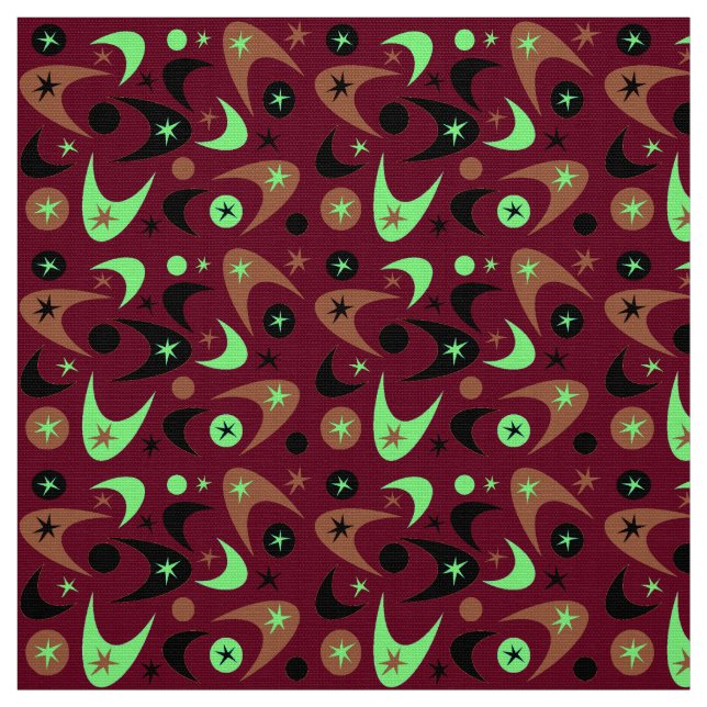 Retro Boomerangs Fabric (Swatch)