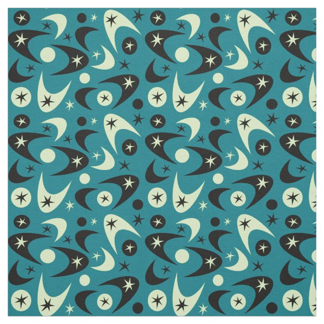 Retro Boomerangs Fabric (Swatch)