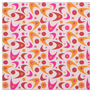 Retro Boomerangs Fabric