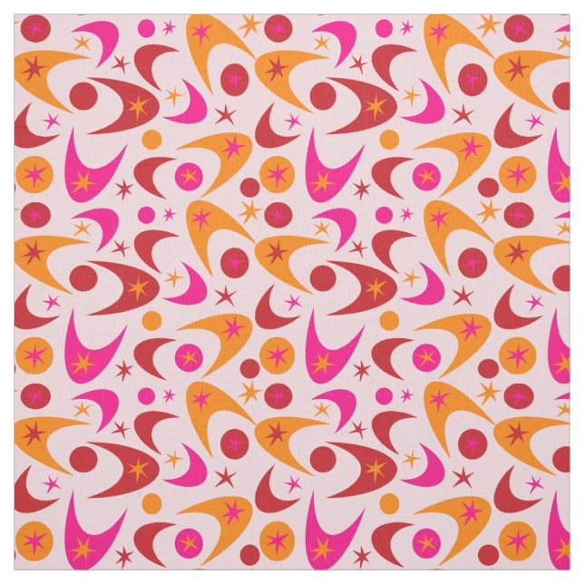 Retro Boomerangs Fabric (Swatch)