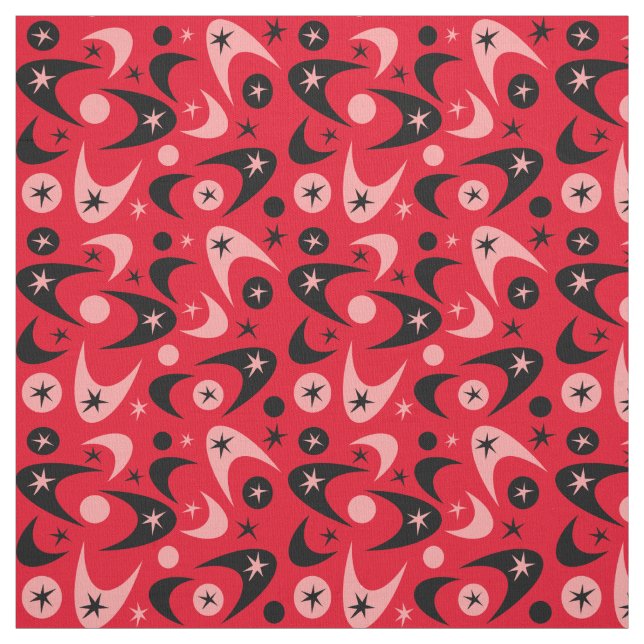 Retro Boomerangs Fabric (Swatch)