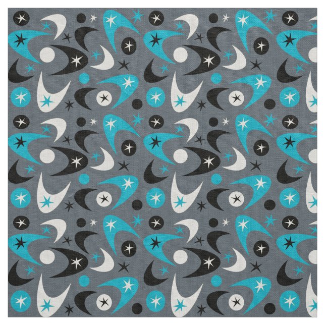 Retro Boomerangs Fabric (Swatch)