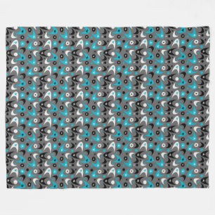 Retro Boomerangs Fleece Blanket
