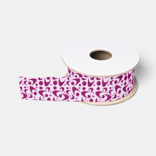 Retro Boomerangs Grosgrain Ribbon