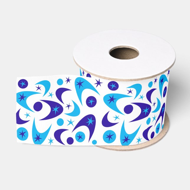 Retro Boomerangs Grosgrain Ribbon (Spool)