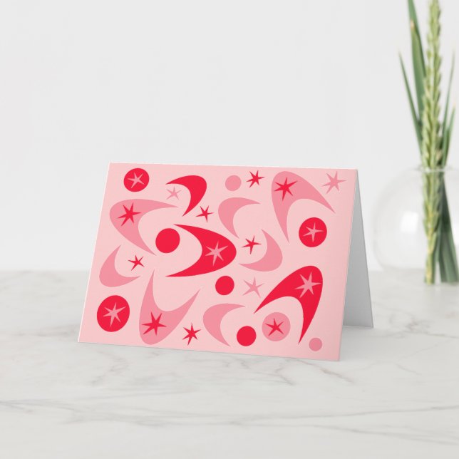 Retro Boomerangs Holiday Card (Front)